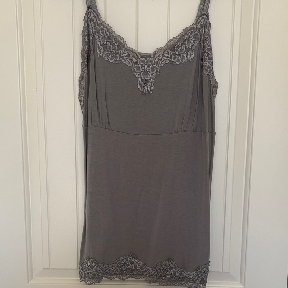 Lane Bryant Gray Lace Camisole